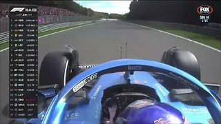 Fernando Alonso onboard overtake on Daniel Ricciardo Belgian GP 2022