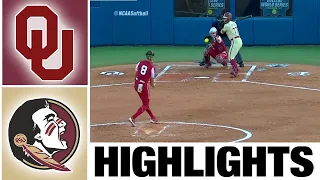 #1 Oklahoma vs Florida State Highlights [GAME 2] | 2023 Women's College World Series