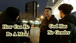 God Has No Gender But He Is A Man! Hamza With Visitor Speakers Corner