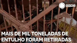 Mais de mil toneladas de entulho já foram recolhidas no RS