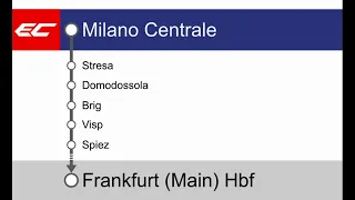 SBB Ansage » EC Begrüssung in Milano Centrale nach Frankfurt Hbf (2023) | Astoro | SLBahnen