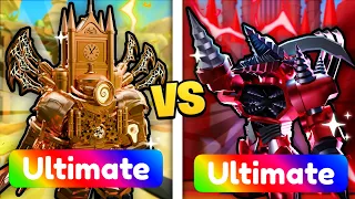 Upgraded Titan Clockman vs Upgraded Titan Drillman.. (Toilet Tower Defense)