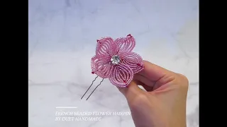 [ Duet Handmade ] French Beaded Single Flower Hairpin