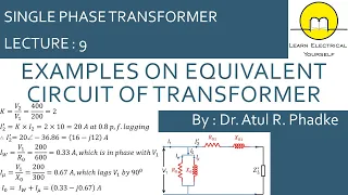 Examples on Equivalent Circuit of Transformer (9)