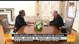 Guerra Rusia Ucrania: Rafael Grossi y Vladimir Putin, juntos por las amenazas nucleares I A24