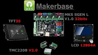 MKS SGen L 32bits, TFT35, TMC2208 UART y LCD12864