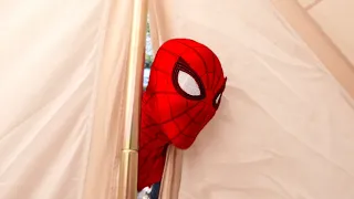 SPIDER-MAN Parkour Camp In The Forest