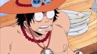 Luffy manda a volar a Smoker y Ace por comida - one piece sub español