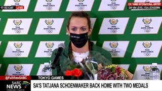 Tokyo Olympics | South Africa's Olympic Gold medalist Tatjana Schoenmaker returns home