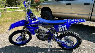 Testing the 2023 YZ250FX. I'm use to riding my YZ450F and was trying to ride the 250 like a 450.