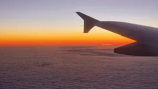 Sunset Flight | Rossiya Airlines Airbus A319 | Flight from Vnukovo airport to Saint Petersburg