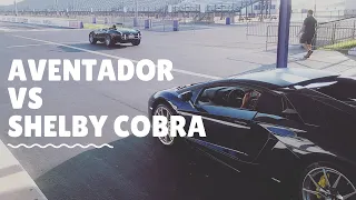 Lamborghini Aventador vs Tuned Shelby Cobra Replica Drag Race