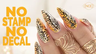 I Designed My Nails like an Animal Print Rug😀