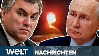 UKRAINE-KRIEG: Drohnen-Anschlag auf Putin? Jetzt droht der Duma-Chef mit Atomwaffen I WELT Stream