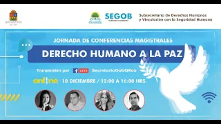 Conferencia “Los Derechos Humanos y la Cultura de la Paz” por el Dr. Erick Gómez Tagle López.