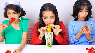 تحدي أكل  حار ضد حامض ضد حلو !!! spicy vs sour vs sweet challenge