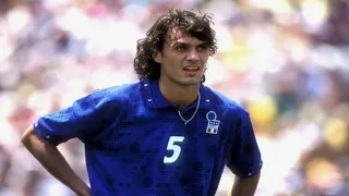 Все 7 голов Паоло Мальдини за сборную Италии (1993-1999)