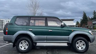 1996 Toyota Land Cruiser Prado TZ turbo diesel intercooler 3.0L,  5 speed RHD JDM