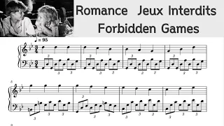 Romance /Spanish Romanza/ Piano Sheet/ Jeux Interdits/ Forbidden Games 금지된장난 피아노