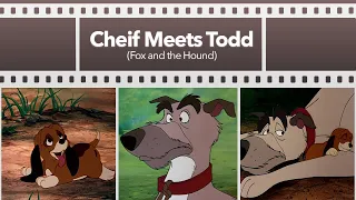 Fox and the Hound (puppy Copper meets Chief) - HD