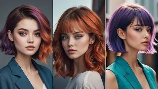 Short Bob Haircuts For Trendy & Chic Look 2024 Bob Haircuts & Hairstyles 2024 Hair Dye Colour Ideas