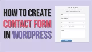 How to Create a Contact Form  in WordPress - Using WPForms - EASY