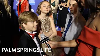 Joel Dawson, Pixie Davies, & Nathanael Saleh at the PSIFF GALA 2019 | PALM SPRINGS LIFE