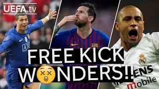 RONALDO, MESSI, ROBERTO CARLOS: #UCL FREE KICK STUNNERS!!