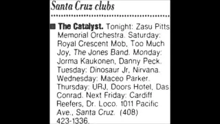Nirvana The Catalyst, Santa Cruz, CA 06/18/91