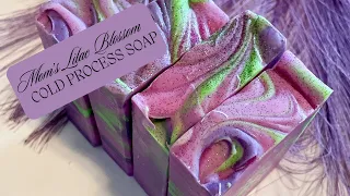 Mom's Lilac Blossom Cold Process Soap Remake - Hanger Swirl