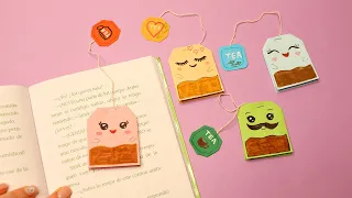 DIY How to make Origami Bookmark Tea Bag / Easy Paper Craft / Kawaii Bookmarks / Origami 