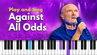 'Against All Odds' Karaoke-Piano Tutorial (Take A Look At Me Now)