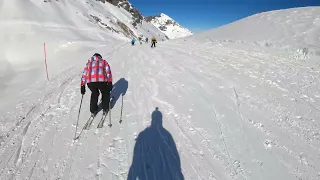 piste 10 ends in piste 13 Kitzsteinhorn/Kaprun Ski