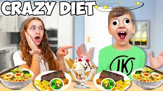 COPYiNG our CRAZY BROTHER'S DIET for 24 hrs! Bad idea**
