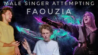 Male singer attempting Faouzia's high note😱😣| Faouzia's high note male compilation video|