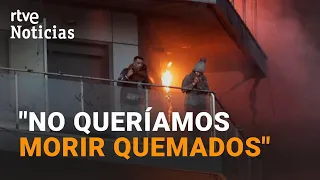 INCENDIO VALENCIA: El TESTIMONIO de las DOS PERSONAS rescatadas por los BOMBEROS | RTVE Noticias