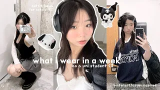 OUTFITS FOR UNI: what i wear in a week 🎧(school/pinterest outfit ideas + acubi inspired!) ft. LEWKIN