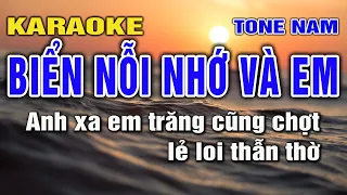 BIỂN NỖI NHỚ VÀ EM Karaoke Nhạc Sống Tone Nam I Karaoke Lâm Hiền