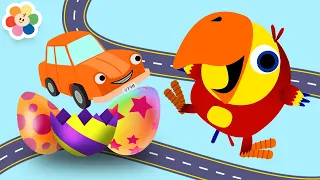 Aprende Palabras con Huevos Sorpresa | Vehiculos para Niños | Vocabularry | BabyFirst
