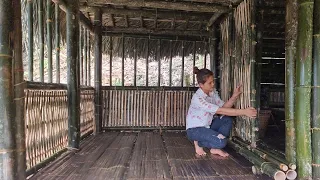 Full video: The process of building and completing the girl's bamboo house | Lý Tiểu An