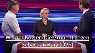 ORF Wahl 19 Duelle - Werner Kogler (Die Grünen) gegen Sebastian Kurz (ÖVP)