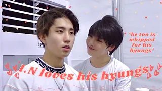 I.N loves his hyungs | Stray Kids