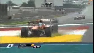 Fernando Alonso Accident - Malaysian Grand Prix 2013 - (24/03/13)