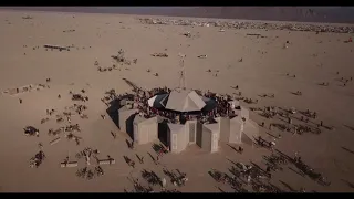 Burning Man 2018 - drone footage over the man - squaDRONED