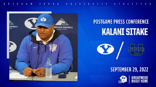 BYU Football | Post Game Press Conference | Utah State | Kalani Sitake