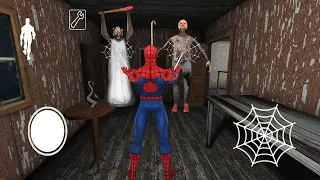 Playing as SpiderMan in Granny's Old House | Sewer Escape Mod Special Episode