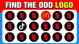 79 puzzles for GENIUS | Find the odd one out - Logo and Fruit Edition ✅