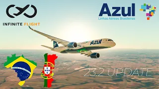 Infinite Flight Timelapse 4K: Viracopos (SBKP) -  Lisbon (LPPT) | Azul Airways A350-900
