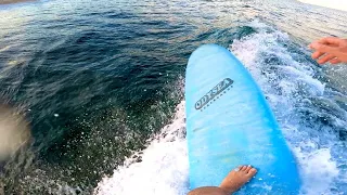 SURFING SMALL WAVES ON THE CATCH SURF 7’0 LOG (RAW POV)