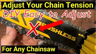 ✅ How to Adjust the Chain Tension on Any Chainsaw ● DeWalt Ryobi Stihl Poulan Husqvarna WORX more!